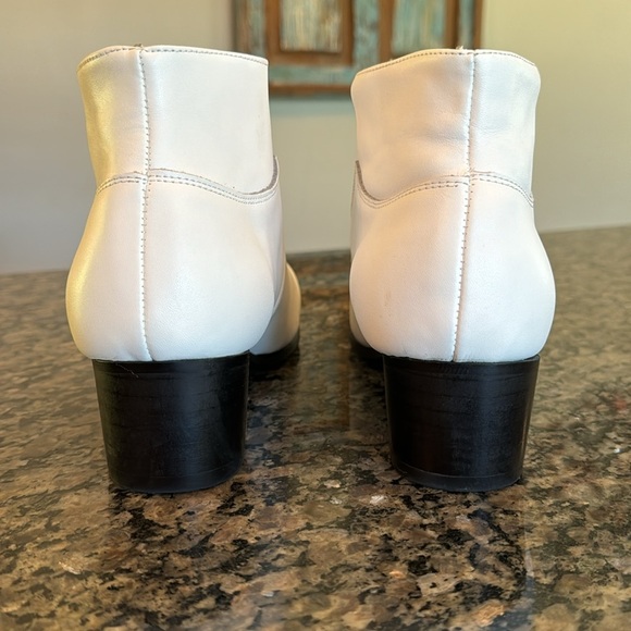 Jingpin chunky Cuban heel ankle high boots - Picture 5 of 10